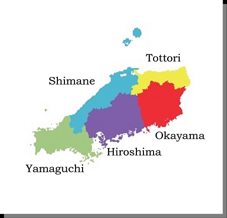 Map of Chugoku