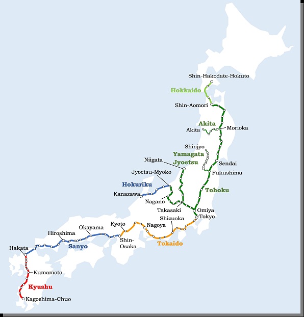 Shinkansen System Map
